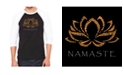 LA Pop Art Men's Raglan Word Art T-shirt - Namaste